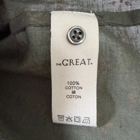 The GREAT. The Westerner Top in Army with Gold Stamp Vanity Size 0 = US X-Small - Picture 7 of 12